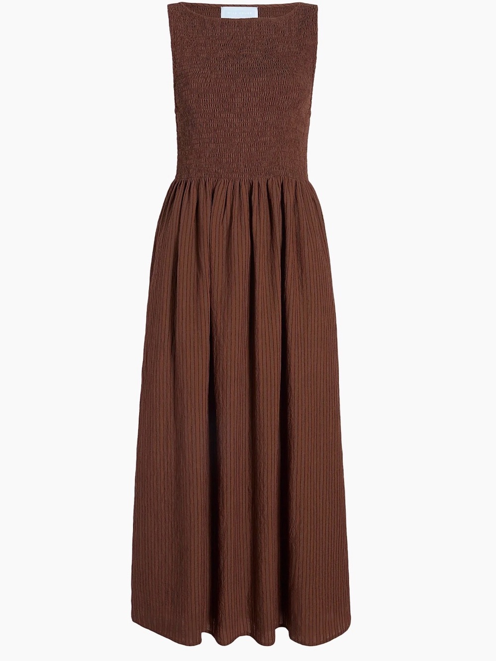 Hill House Cosima Brown Seersucker Dress
